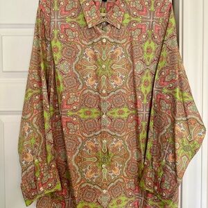 Lands' End Colorful Paisley Shirt